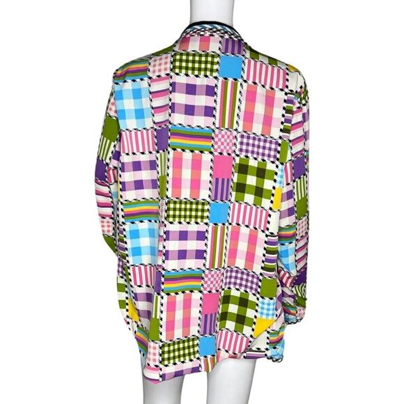 Koos of Course Jacket Womens 1X Black Multi Patchwork‎ Reversible Colorful Fun - Picture 5 of 15